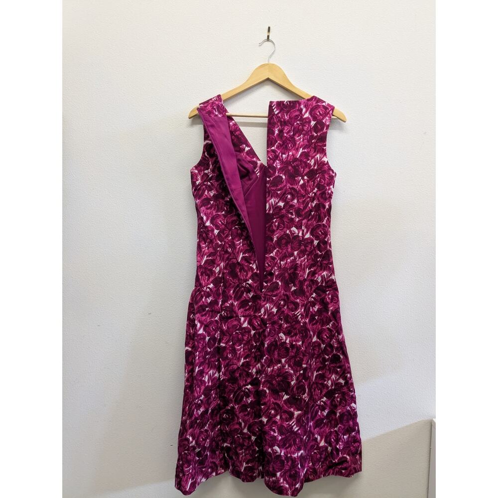 Talbots bright pink floral‎ church dress easter cocktail size 10 - Picture 6 of 7